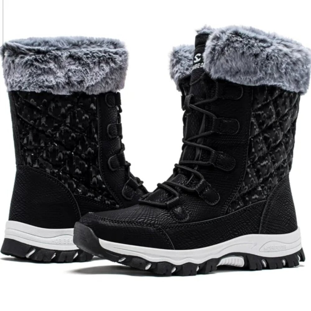 Little girl warm faux fur winter boots size 13